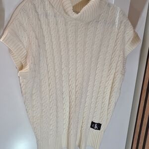 Calvin Klein Jeans Women's Cream Cowl Neck Sweater